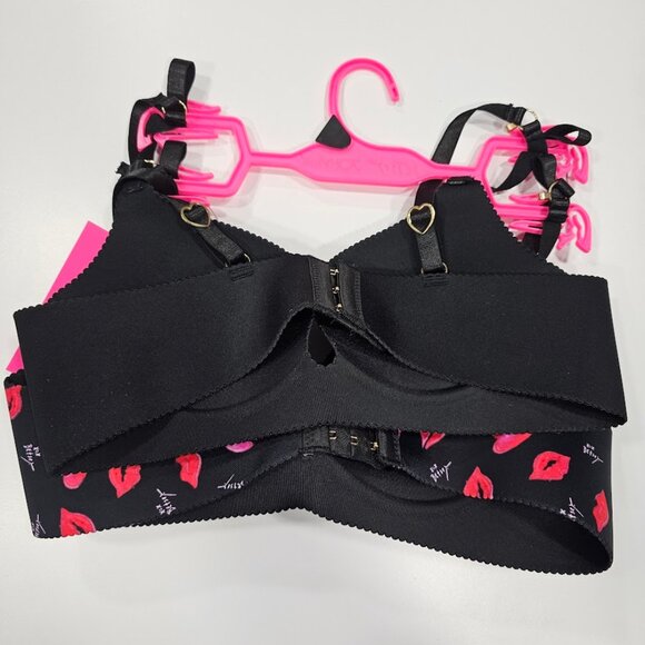 Betsey Johnson Kiss Bra Set 2 Pack 34C - Picture 4 of 6